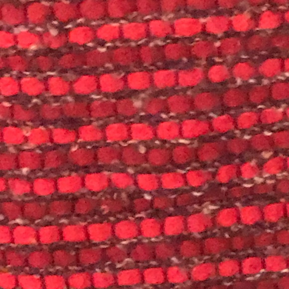 Vintage 80s Woven Red Suede Fringed Jacket, M - Picture 11 of 16